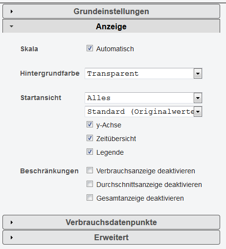 Monitoring Einstellungen